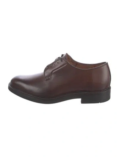 Pre-owned Allen Edmonds Leather Derby Shoes In Brown