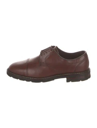 Pre-owned Allen Edmonds Leather Derby Shoes In Brown