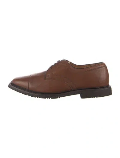 Pre-owned Allen Edmonds Leather Derby Shoes In Brown
