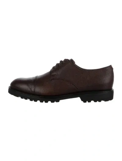 Pre-owned Allen Edmonds Leather Derby Shoes In Brown