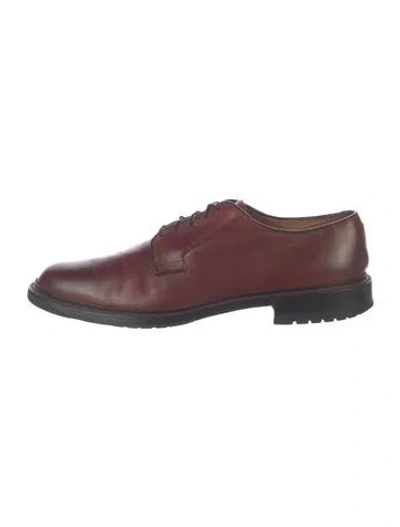 Pre-owned Allen Edmonds Leather Derby Shoes In Red