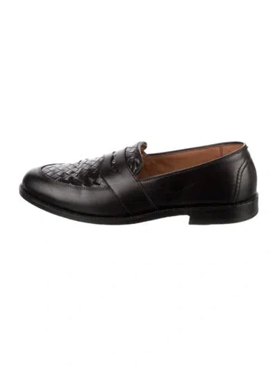 Pre-owned Allen Edmonds Leather Dress Loafers In Black