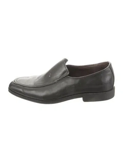 Pre-owned Allen Edmonds Leather Dress Loafers In Black