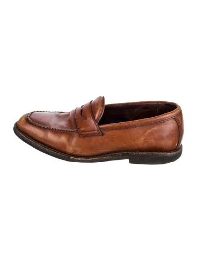Pre-owned Allen Edmonds Leather Dress Loafers In Brown