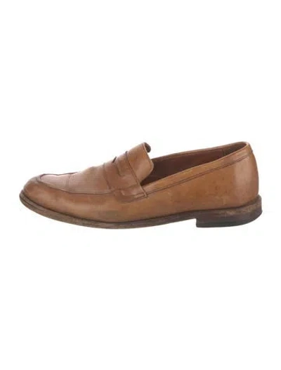 Pre-owned Allen Edmonds Leather Dress Loafers In Brown