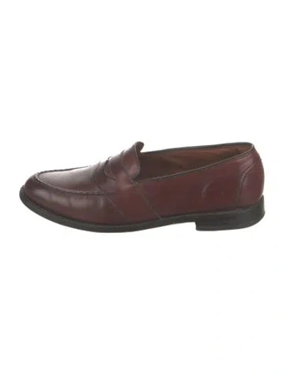 Pre-owned Allen Edmonds Leather Dress Loafers In Brown