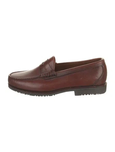 Pre-owned Allen Edmonds Leather Dress Loafers In Brown