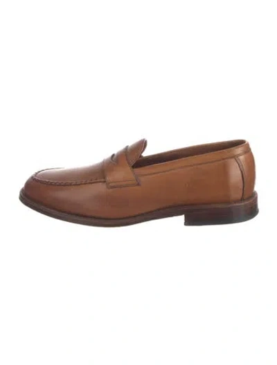 Pre-owned Allen Edmonds Leather Dress Loafers In Neutral
