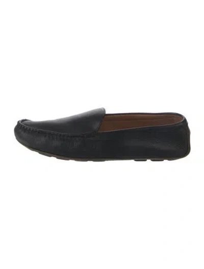 Pre-owned Allen Edmonds Leather Drivers In Black
