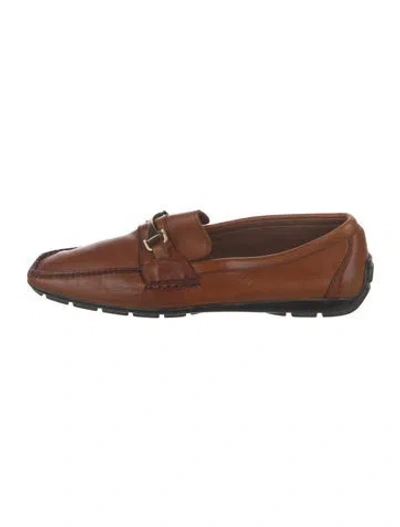 Pre-owned Allen Edmonds Leather Drivers In Brown