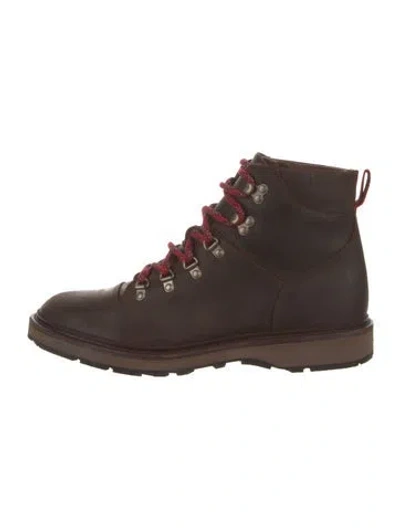 Pre-owned Allen Edmonds Leather Hiking Boots In Brown
