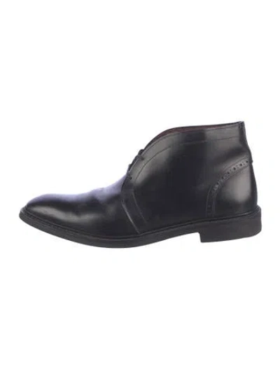 Pre-owned Allen Edmonds Leather Lace-up Boots In Black
