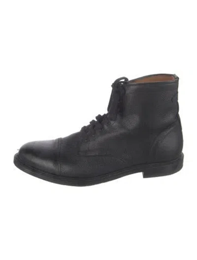 Pre-owned Allen Edmonds Leather Lace-up Boots In Blue