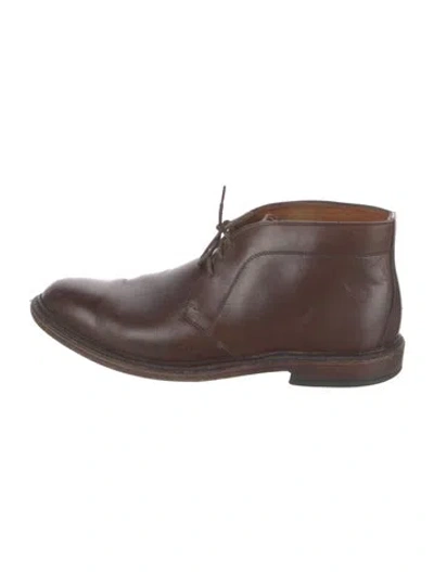 Pre-owned Allen Edmonds Leather Lace-up Boots In Brown