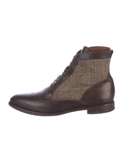 Pre-owned Allen Edmonds Leather Lace-up Boots In Brown