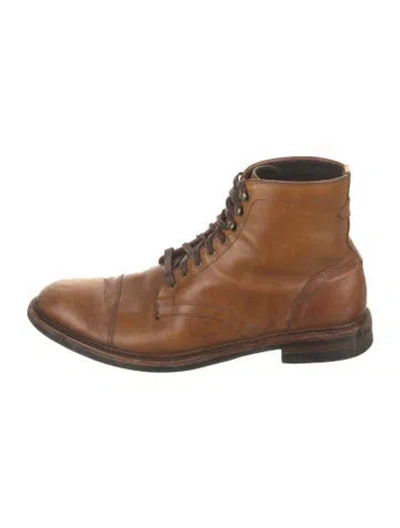 Pre-owned Allen Edmonds Leather Lace-up Boots In Brown