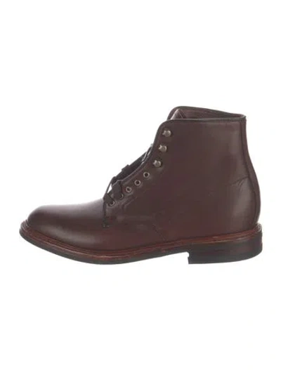 Pre-owned Allen Edmonds Leather Lace-up Boots In Brown
