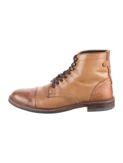 Pre-owned Allen Edmonds Leather Lace-up Boots In Brown