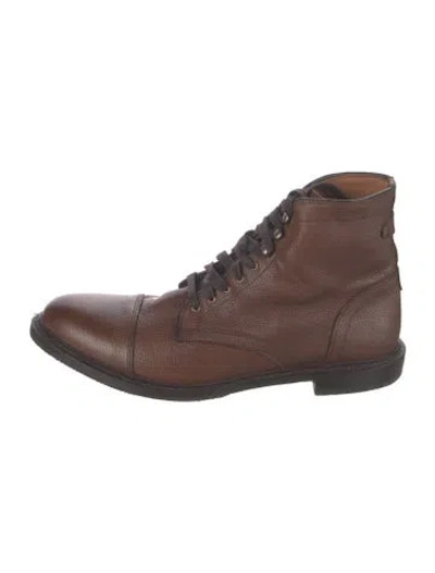 Pre-owned Allen Edmonds Leather Lace-up Boots In Brown