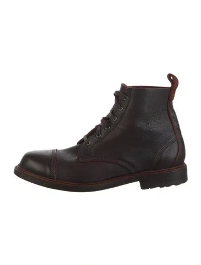 Pre-owned Allen Edmonds Leather Lace-up Boots In Brown