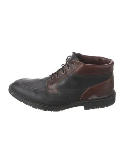 Pre-owned Allen Edmonds Leather Lace-up Boots In Brown