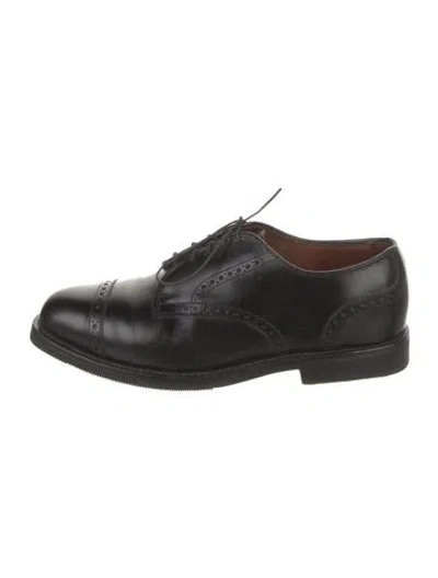 Pre-owned Allen Edmonds Leather Lasercut Accents Brogues In Black