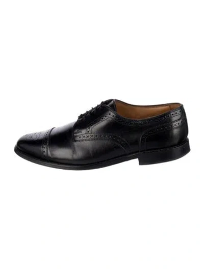 Pre-owned Allen Edmonds Leather Lasercut Accents Brogues In Blue