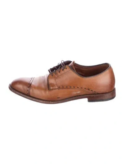 Pre-owned Allen Edmonds Leather Lasercut Accents Brogues In Brown