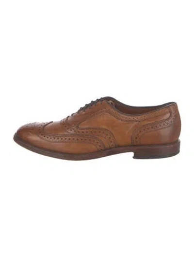 Pre-owned Allen Edmonds Leather Lasercut Accents Brogues In Brown