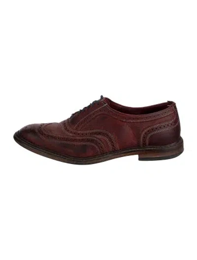 Pre-owned Allen Edmonds Leather Lasercut Accents Brogues In Brown