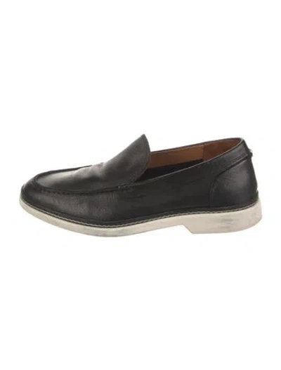 Pre-owned Allen Edmonds Leather Loafer Sneakers In Black