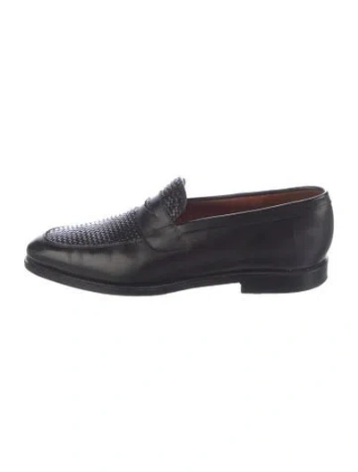 Pre-owned Allen Edmonds Leather Loafers In Black