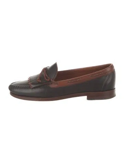 Pre-owned Allen Edmonds Leather Loafers In Black