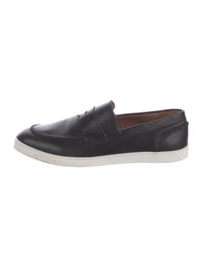 Pre-owned Allen Edmonds Leather Loafers In Black