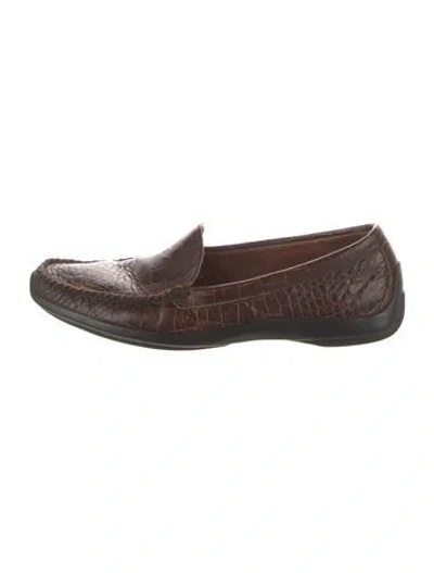 Pre-owned Allen Edmonds Leather Loafers In Brown