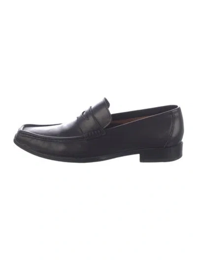 Pre-owned Allen Edmonds Leather Monk Straps In Black