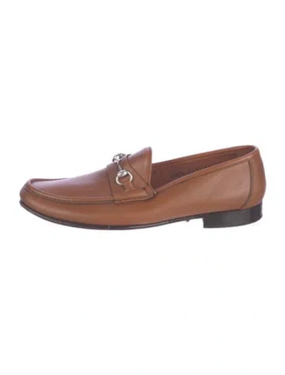 Pre-owned Allen Edmonds Leather Monk Straps In Brown