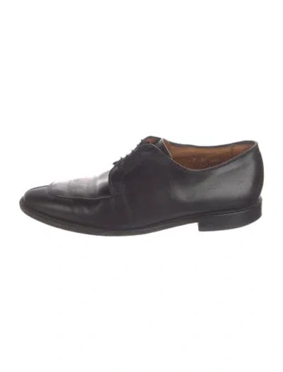 Pre-owned Allen Edmonds Leather Oxfords In Black