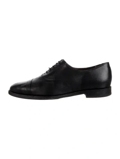 Pre-owned Allen Edmonds Leather Oxfords In Black