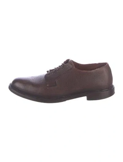 Pre-owned Allen Edmonds Leather Oxfords In Brown