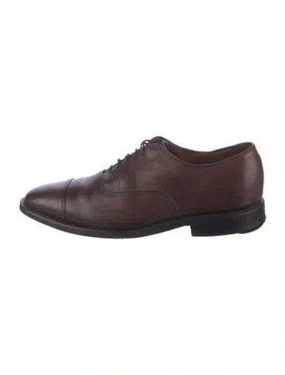 Pre-owned Allen Edmonds Leather Oxfords In Brown