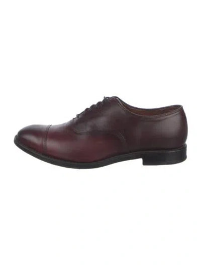 Pre-owned Allen Edmonds Leather Oxfords In Burgundy