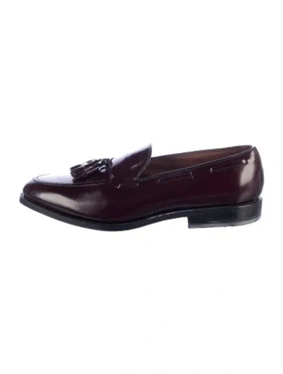 Pre-owned Allen Edmonds Leather Oxfords In Purple