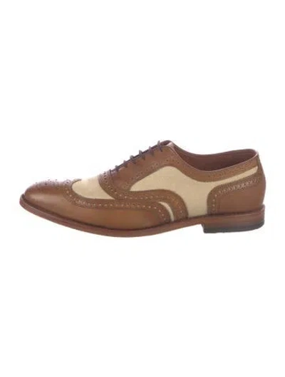 Pre-owned Allen Edmonds Leather Patterned Brogues In Brown