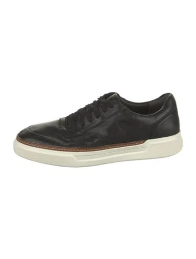 Pre-owned Allen Edmonds Leather Sneakers In Black