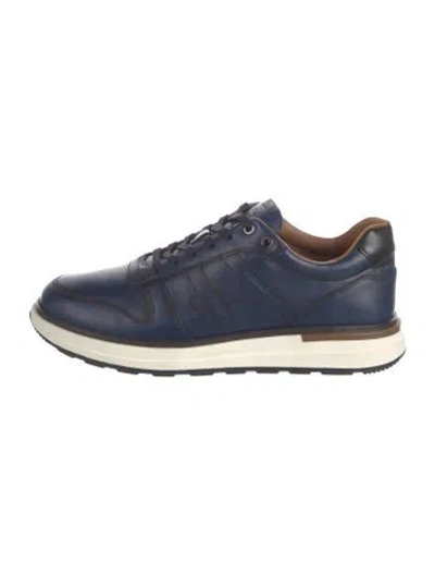 Pre-owned Allen Edmonds Leather Sneakers In Blue