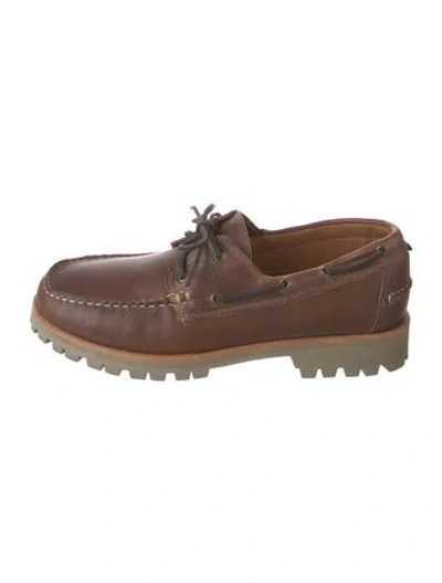 Pre-owned Allen Edmonds Leather Sneakers In Brown