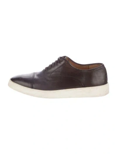 Pre-owned Allen Edmonds Leather Sneakers In Brown