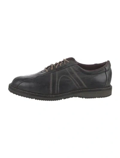 Pre-owned Allen Edmonds Leather Sneakers In Gray