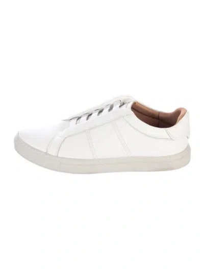 Pre-owned Allen Edmonds Leather Sneakers In White